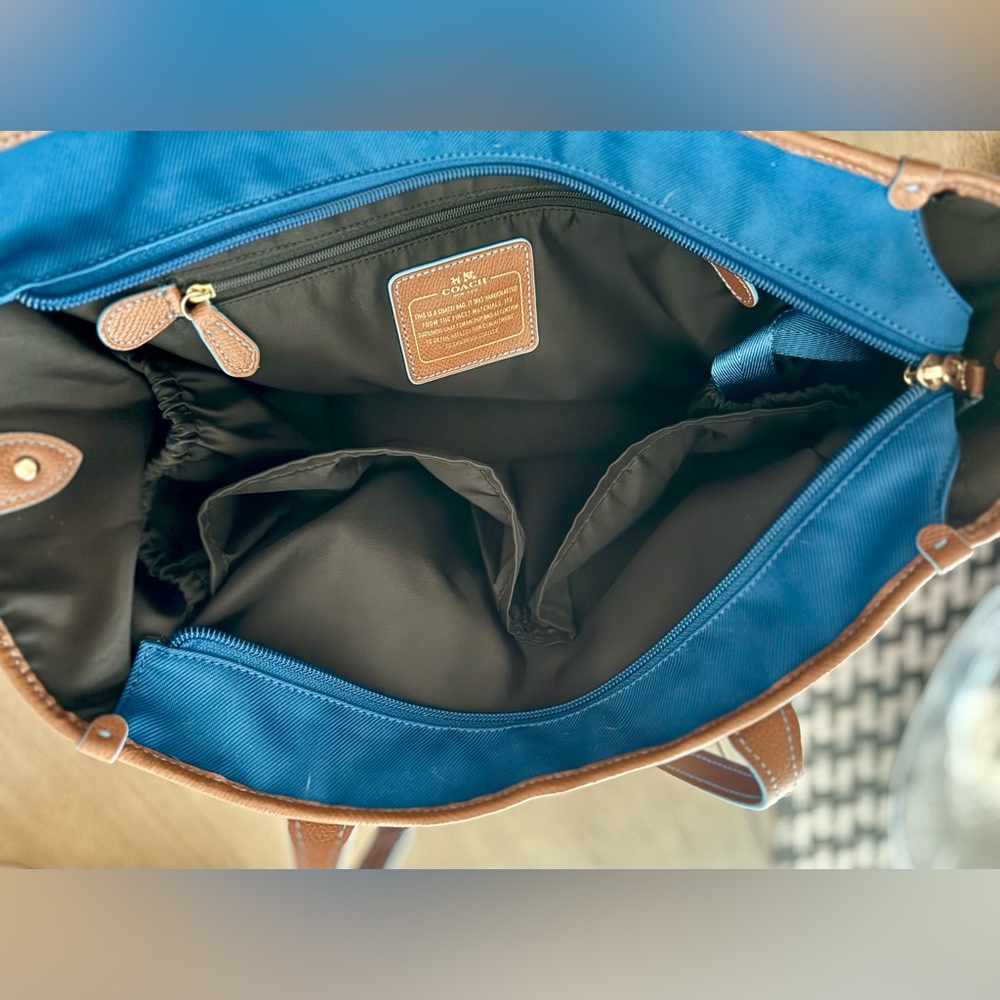 Coach Sawyer Signature Mineral Blue Diaper Bag - Maturnity - Picture 13 of 14
